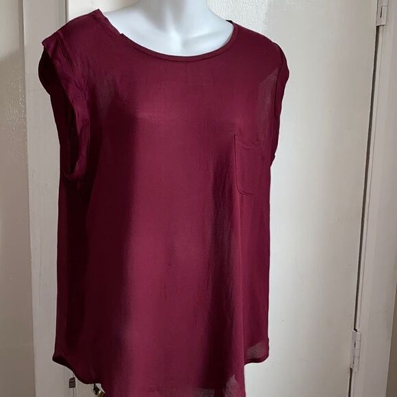 MNG Maroon Chema Shirt-S NWT - Picture 1 of 8